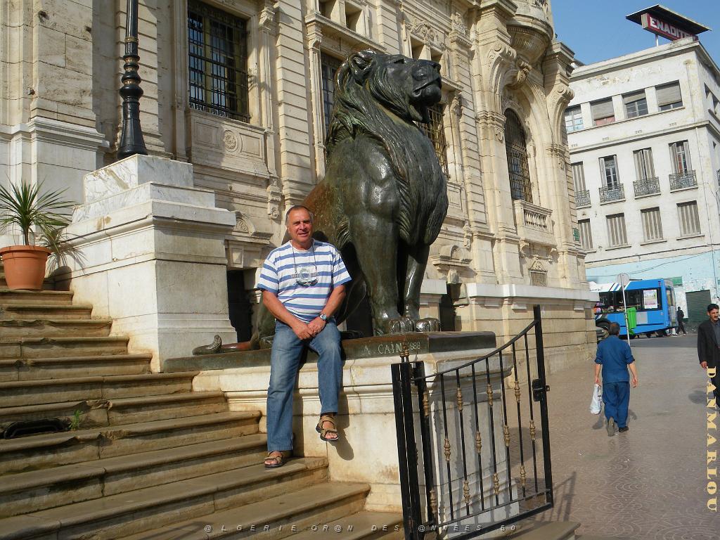 ORAN 2009 LION DE LA MAIRIE ET JULES.JPG